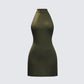 Jess Olive Halter Dress