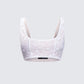 Keturah White Embroidered Lace Bra Top product front
