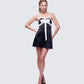 Ottilie Black Oversized Bow Mini Dress