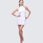 Anabeth Ivory Pleated Mini Dress