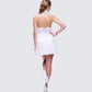 Anabeth Ivory Pleated Mini Dress