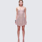 Daphne Nude Rhinestone Mini Dress model front