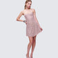 Daphne Nude Rhinestone Mini Dress