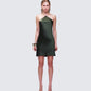 Bindi Olive Green Satin Mini Dress