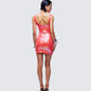 Lyla Red Sequin Slogan Mini Dress