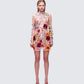 Flora Flower Mini Dress model front