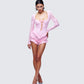 Oceane Pink Ruffle Edge Romper
