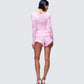 Oceane Pink Ruffle Edge Romper
