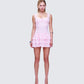 Jayella Pink Lace Mini Dress model front