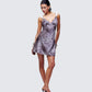 Tara Brown Printed Satin Mini Dress