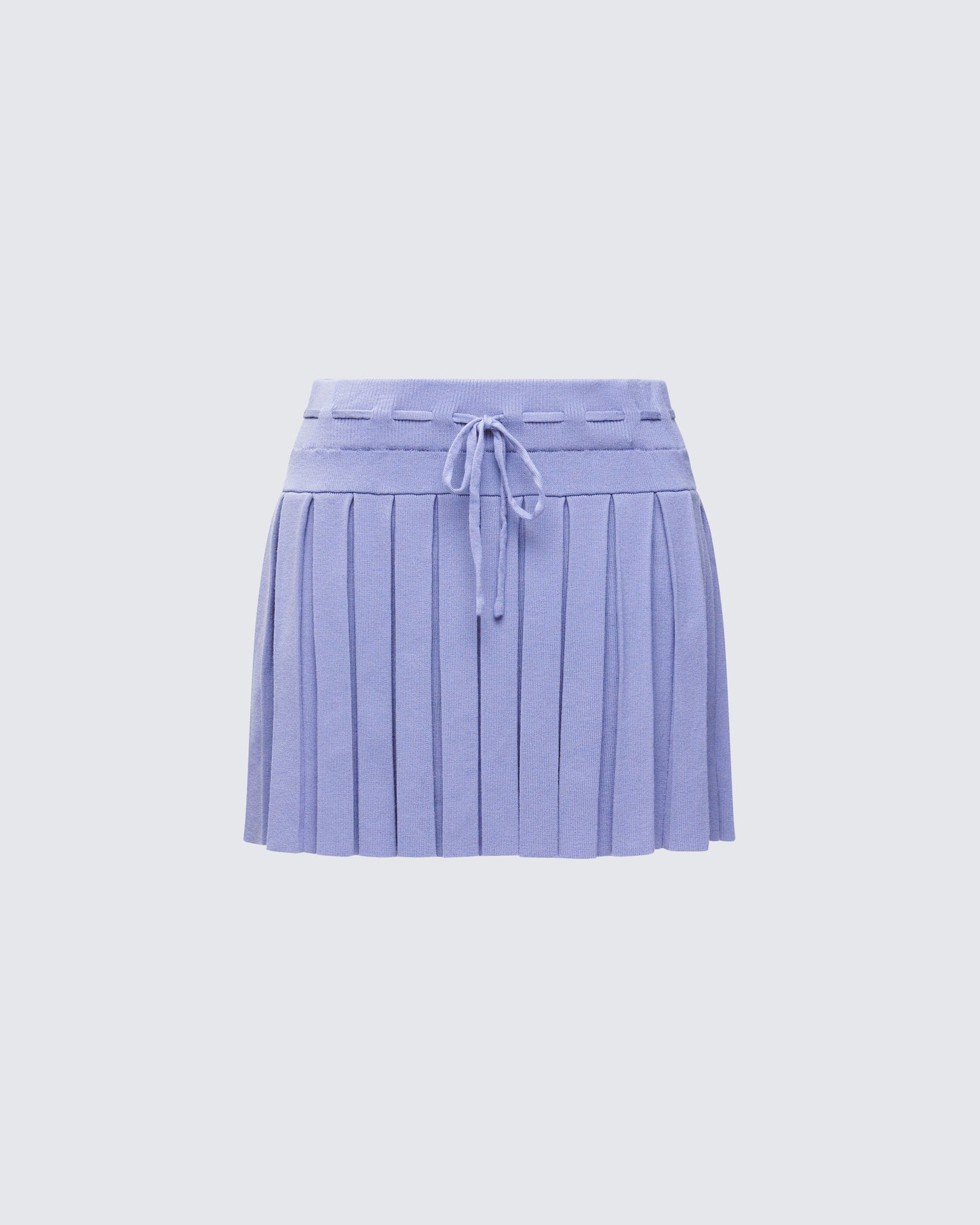 Lucien Blue Ribbon Path Knitted Pleated Skirt product front