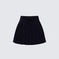 Lucien Black Ribbon Path Knitted Pleated Skirt product front