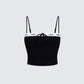 Lucien Black Ribbon Path Knitted Top product front