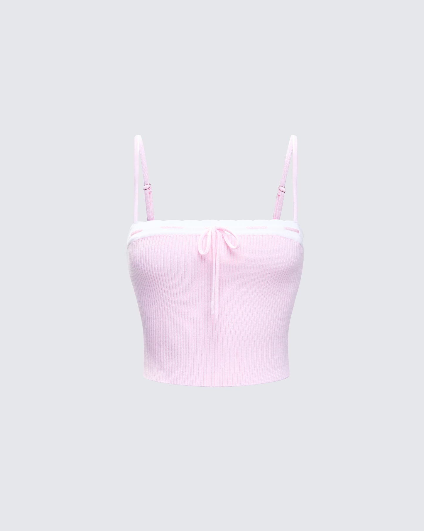 Lucien Pink Ribbon Path Knitted Top product front
