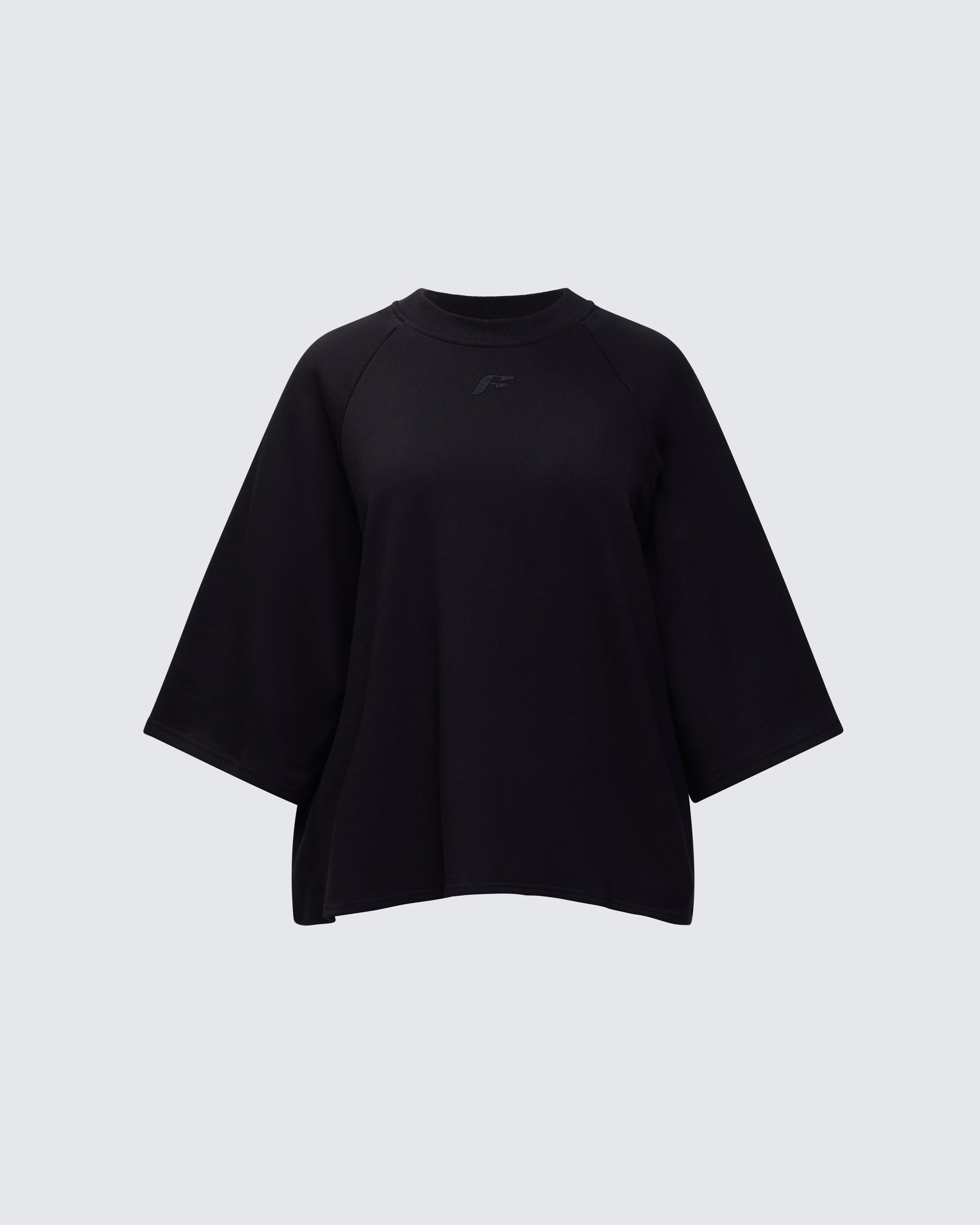 Mabelle Black Oversized Raglan Top product front