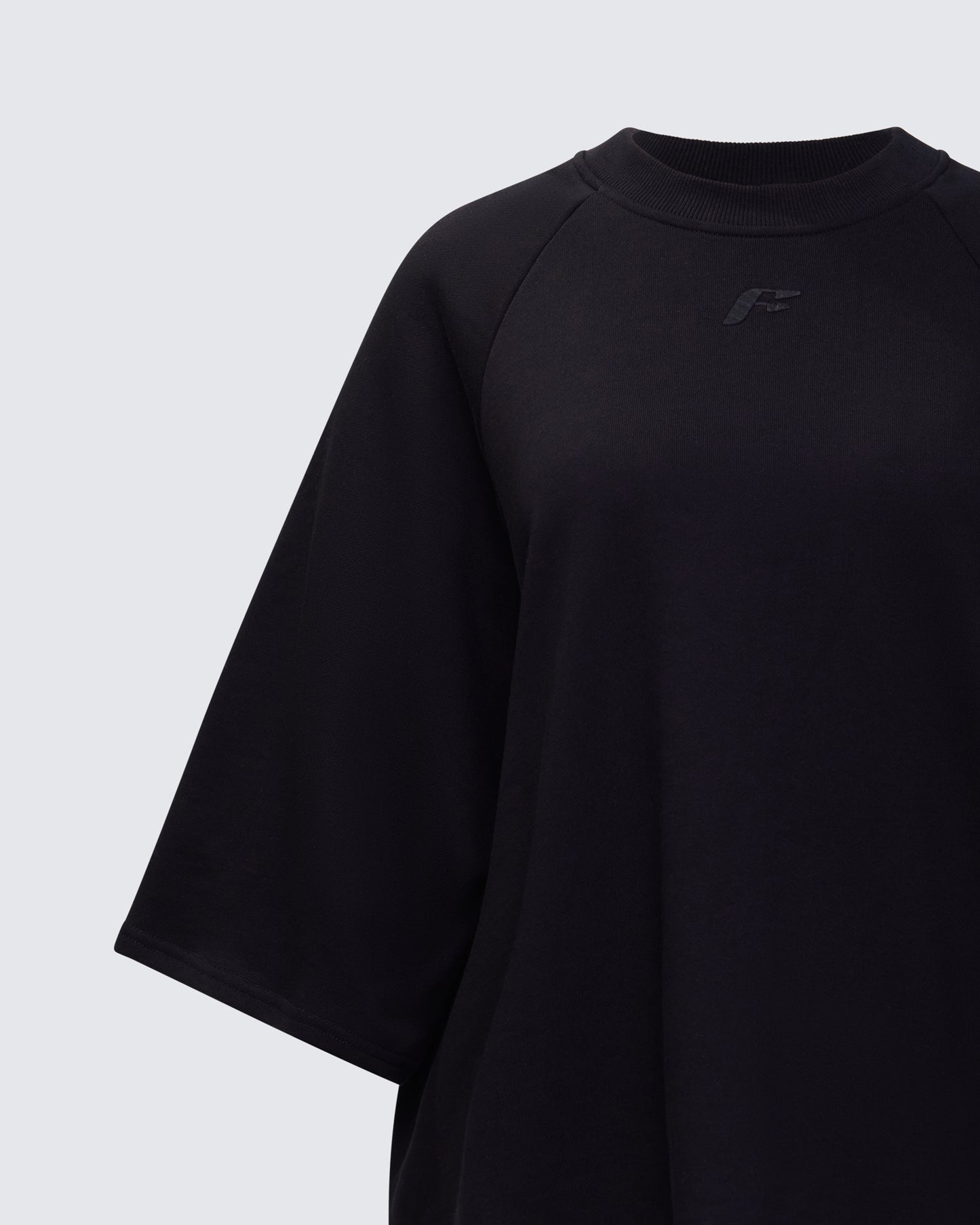 Mabelle Black Oversized Raglan Top