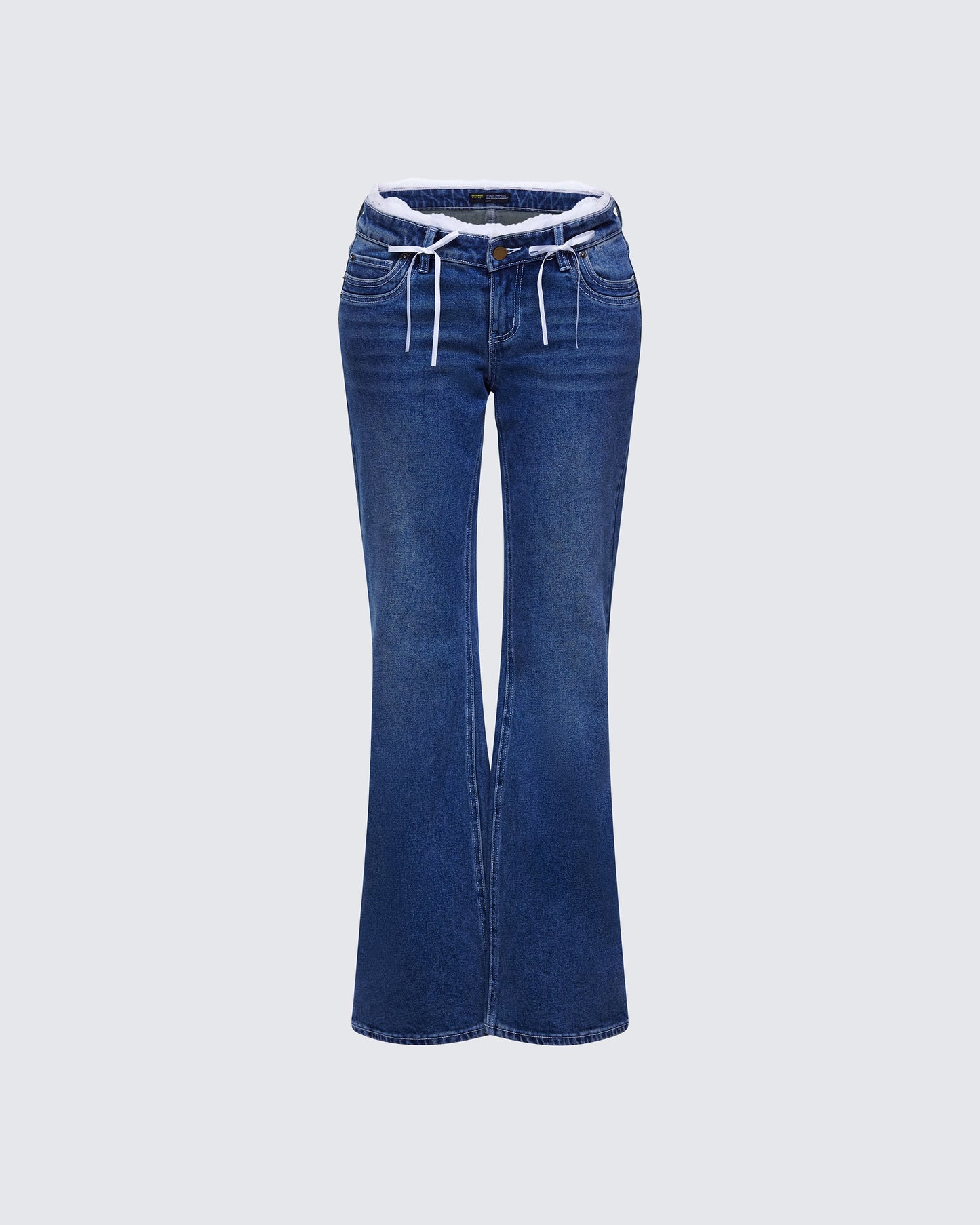 Maeva Blue Denim Lace Trim Jean product front