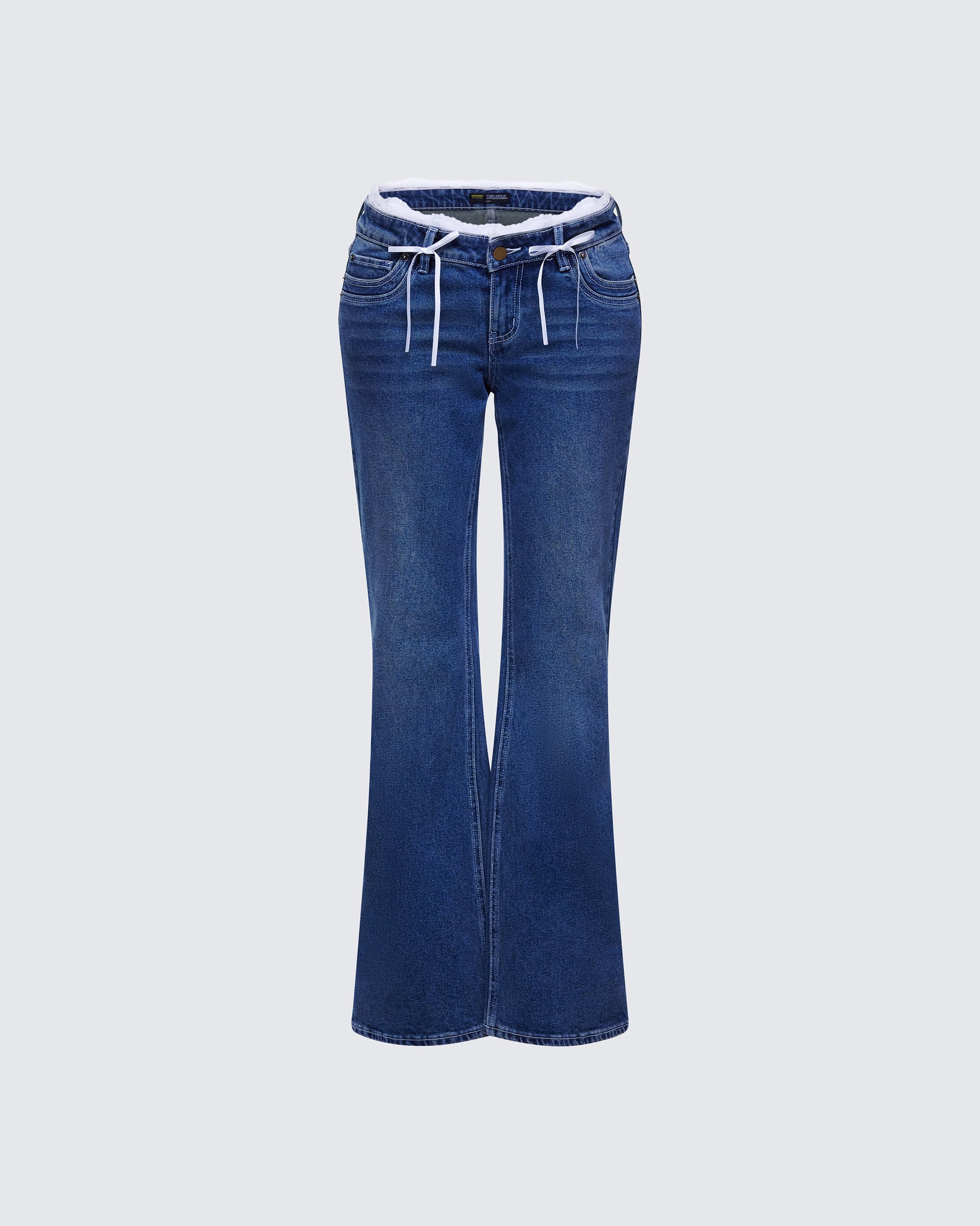 Maeva Blue Denim Lace Trim Jean product front