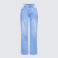 Margaux Blue Denim Diamanté Path Jean product front