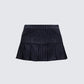 Minji Black Pinstripe Pleated Micro Mini Skirt product front