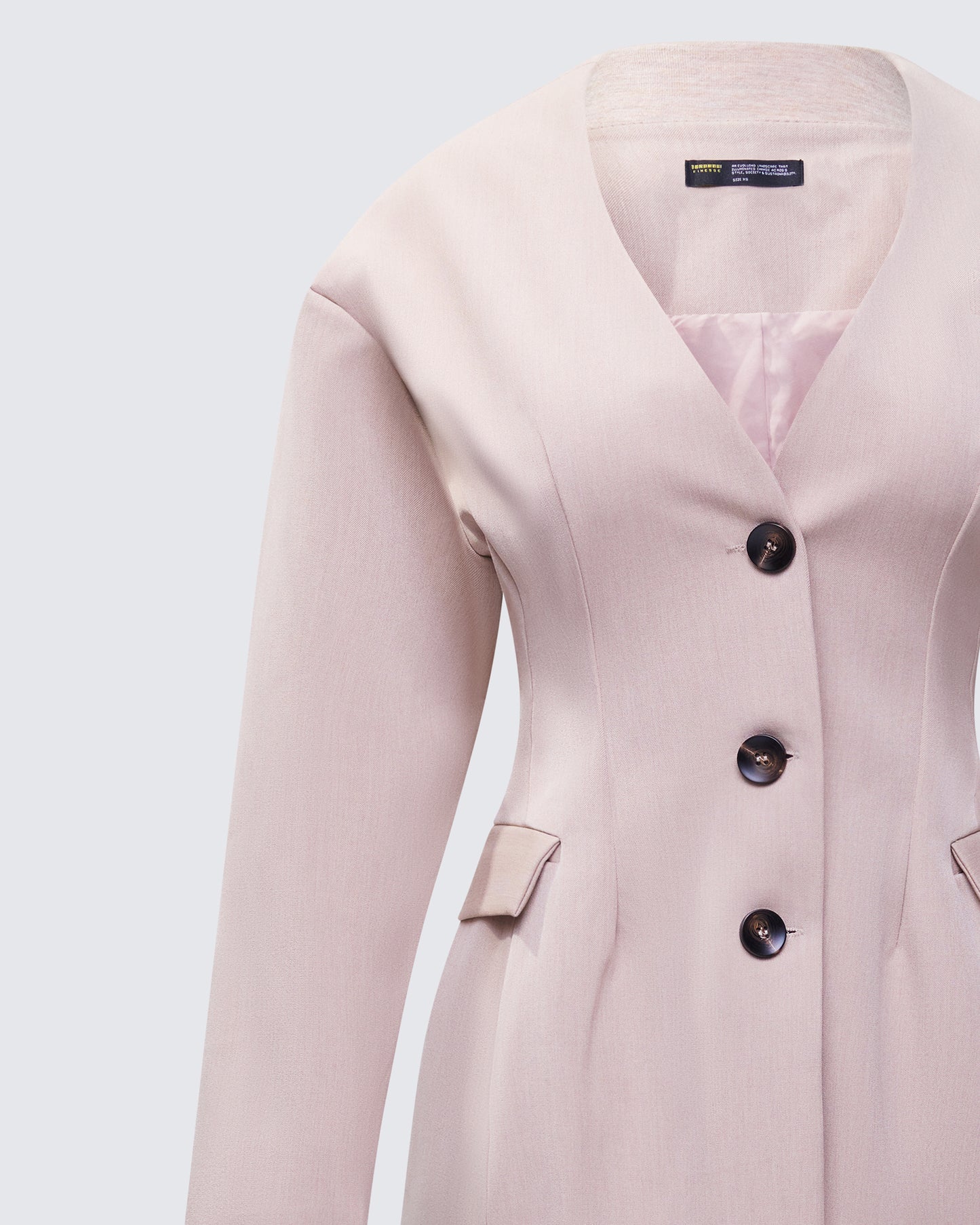 Nahia Brown Cinched Waist Blazer