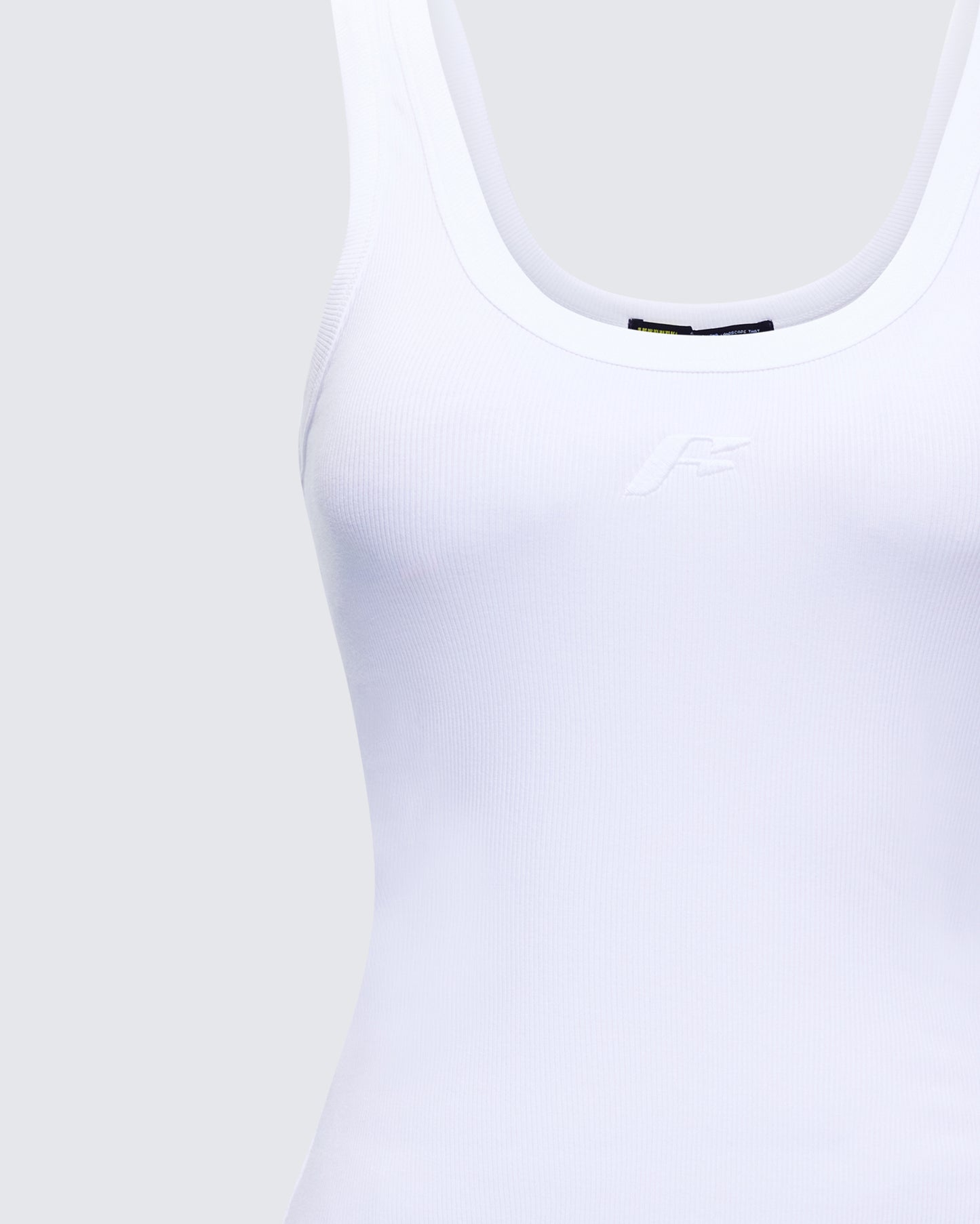 Naia White Tilted Hem Tank Top
