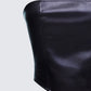 Nika Black Faux Leather Top
