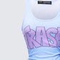 Nixie Blue Lace Up Graphic Tank