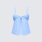 Norma Baby Blue Chiffon Cami Top 3d product front