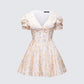 Nyla Yellow Floral Pleated Mini Dress product front