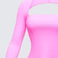 Pili Pink Drop Bubble Hem Micro Mini Dress