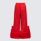 Romilda Red Mesh Ruffle Sweatpant product front