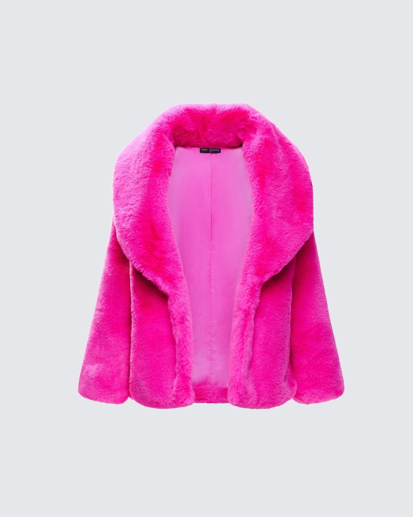 Rosamond Hot Pink Vegan Fur Jacket product front