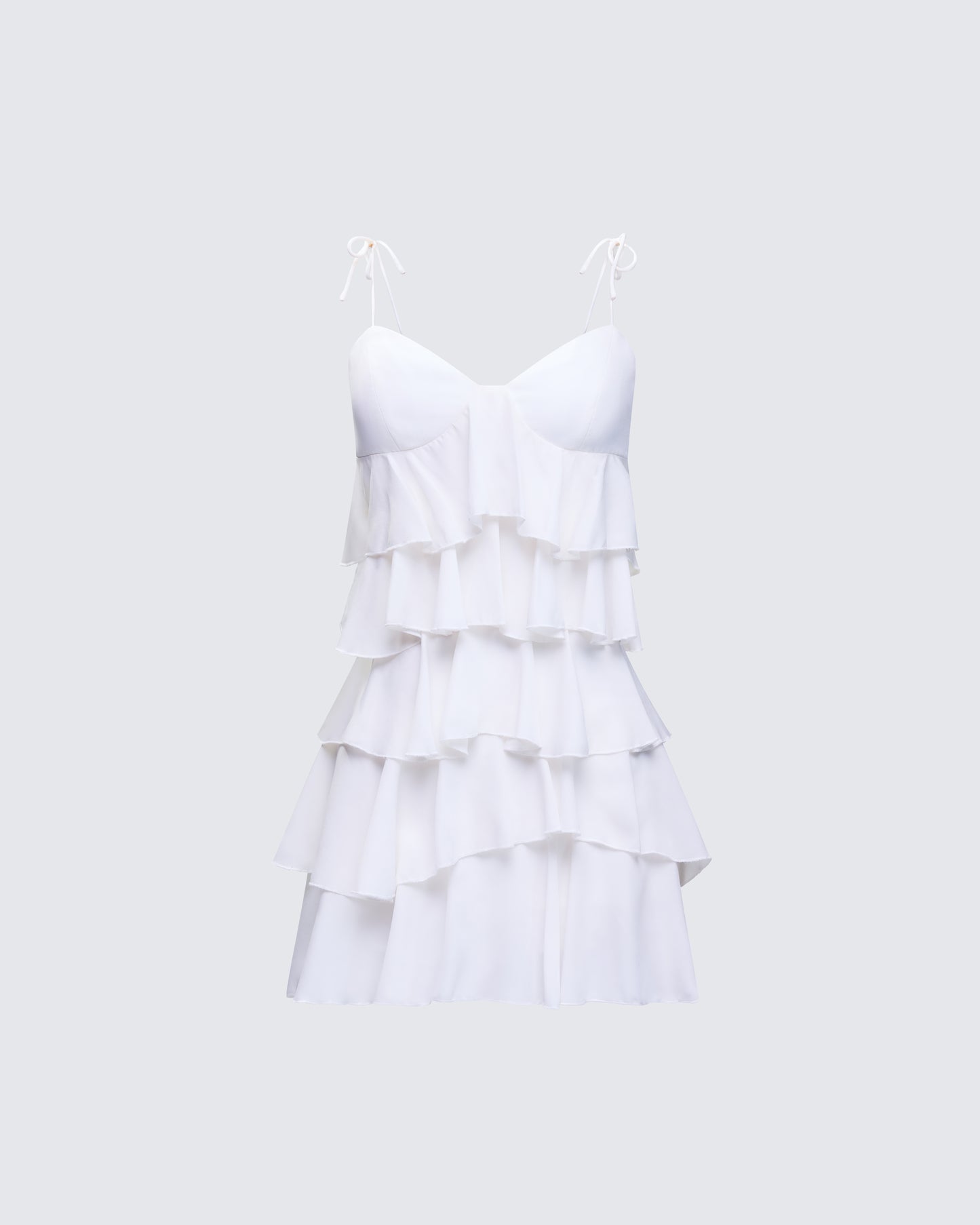 Sorel Ivory Tiered Ruffle Dress product front