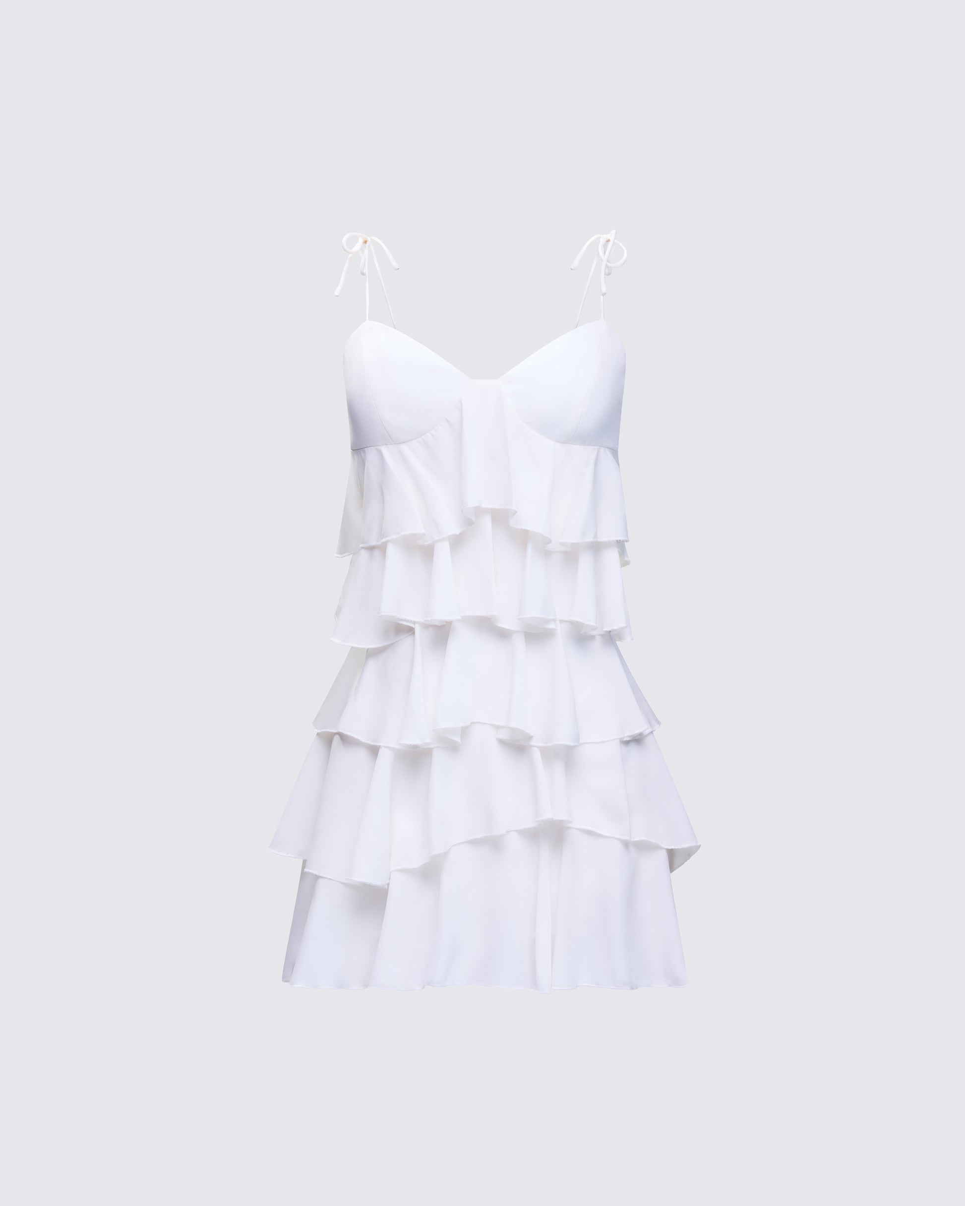 Sorel Ivory Tiered Ruffle Dress product front