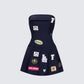 Teagan Navy Pinstripe Mini Dress product front