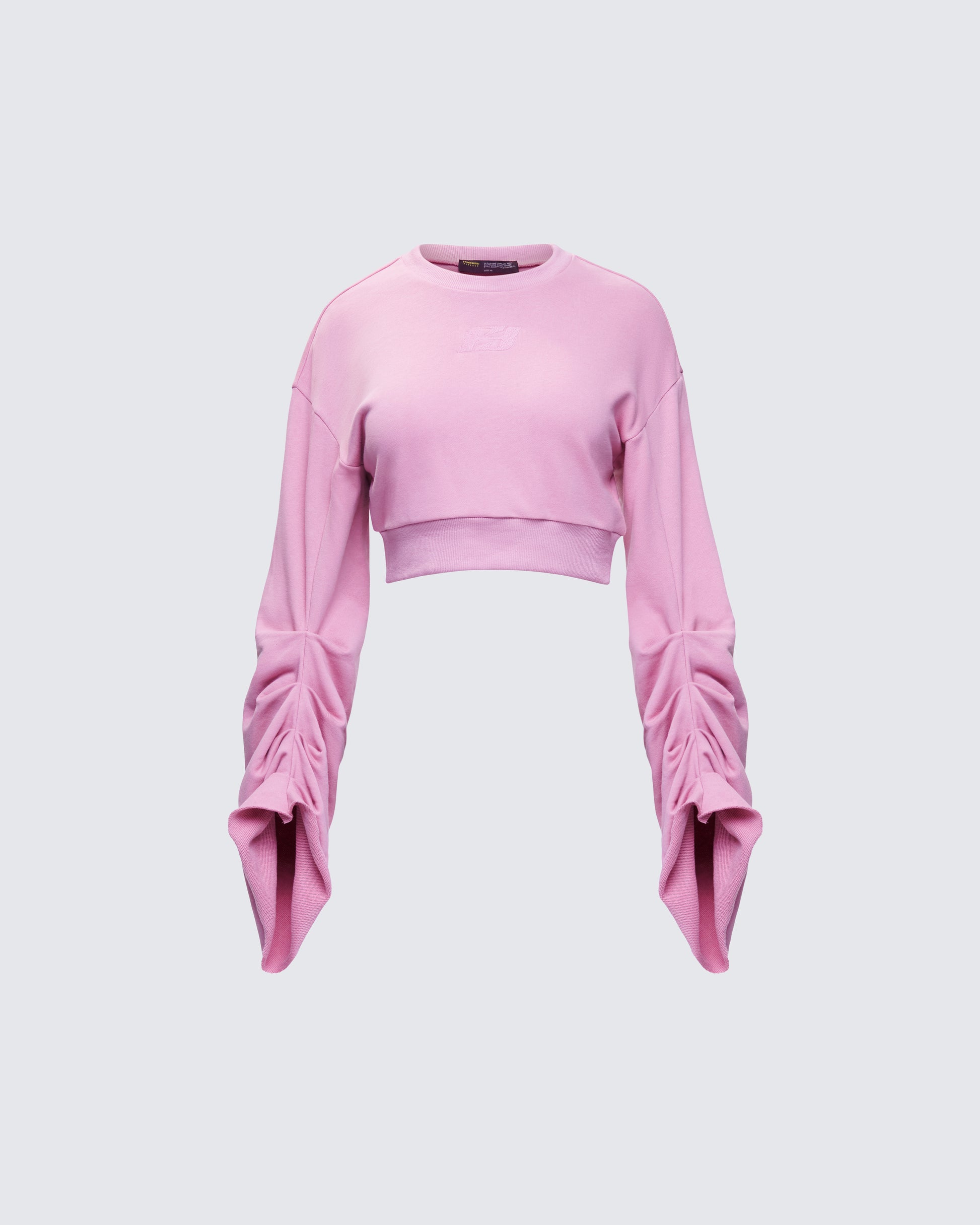 Una Pink Stacked Sleeve Sweatshirt product front