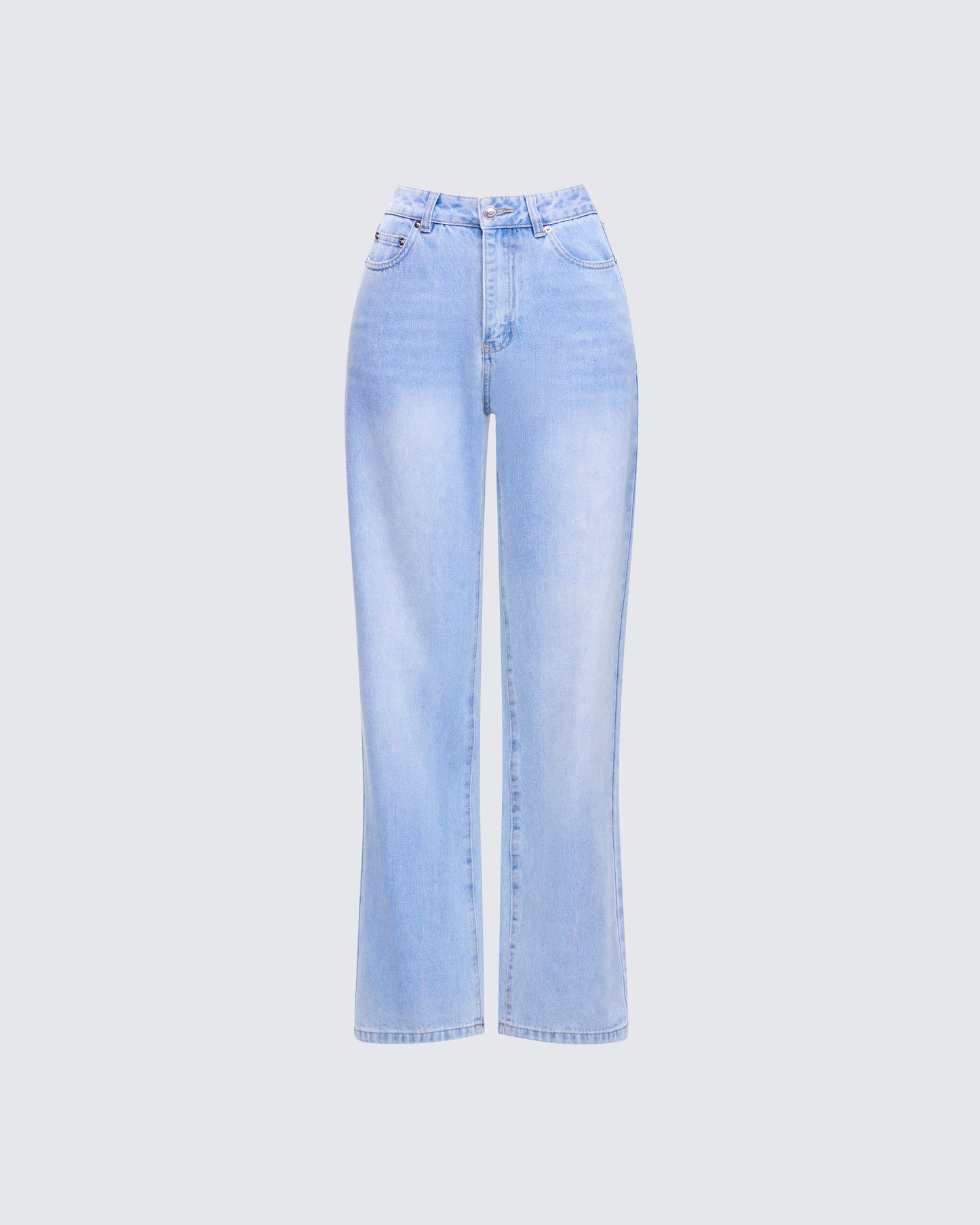 Zo Blue Denim Straight Leg Jean 3d product front