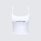 Kacie White Slogan Cami Top product front