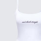 Kacie White Slogan Cami Top