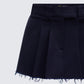 Svetlana Navy Twill Mini Skirt