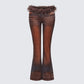 Adie Brown Denim Fur Jean