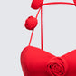 Bellerose Red Rose Detail Halter Corset Top
