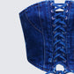 Electra Blue Denim Lace Up Corset