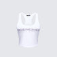 Setareh White Graphic Tank Top product front