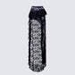 Rina Black Lace Asymmetrical Hem Ruffle Skirt