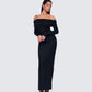 Kyan Black Off Shoulder Maxi Dress