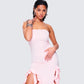 Sadira Pink Strapless Ruffle Dress