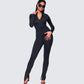 Brianna Black Zip Up Jumpsuit