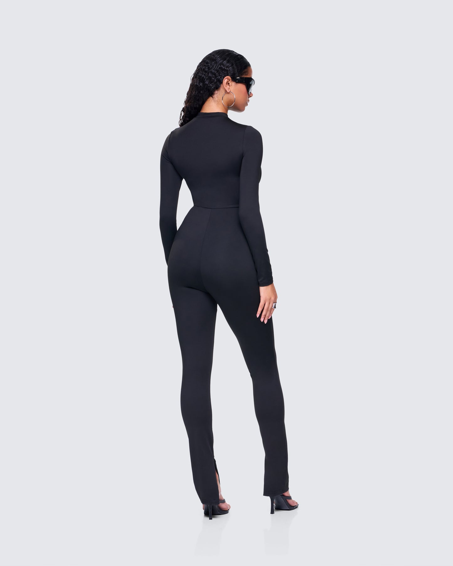 Brianna Black Zip Up Jumpsuit